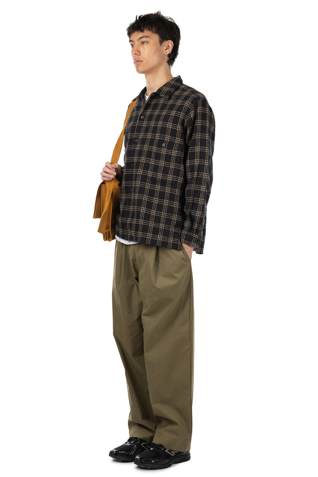 Manual Alphabet - Tweedy check Shirt - Black