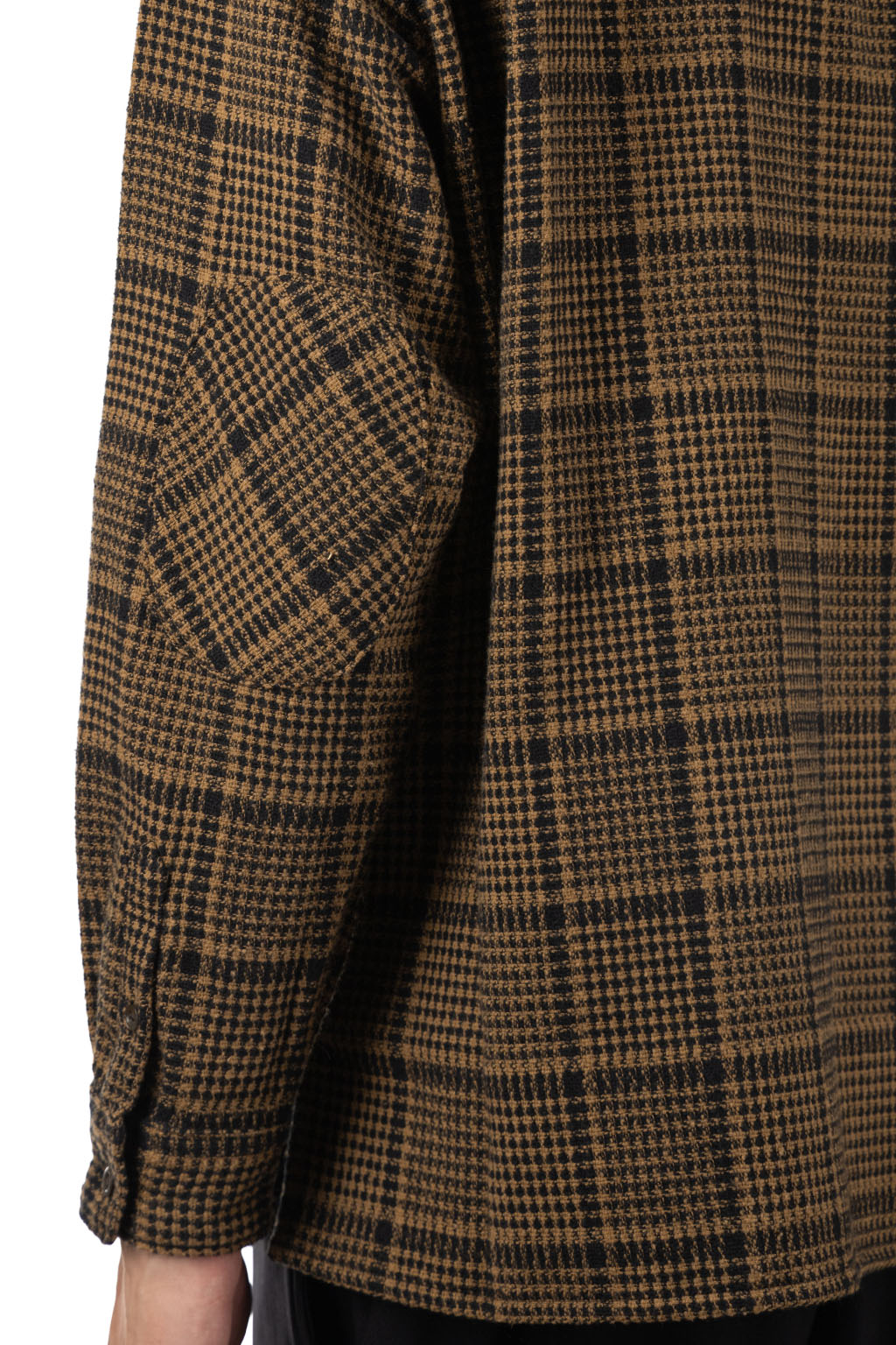 Manual Alphabet - Tweedy check Shirt - Brown