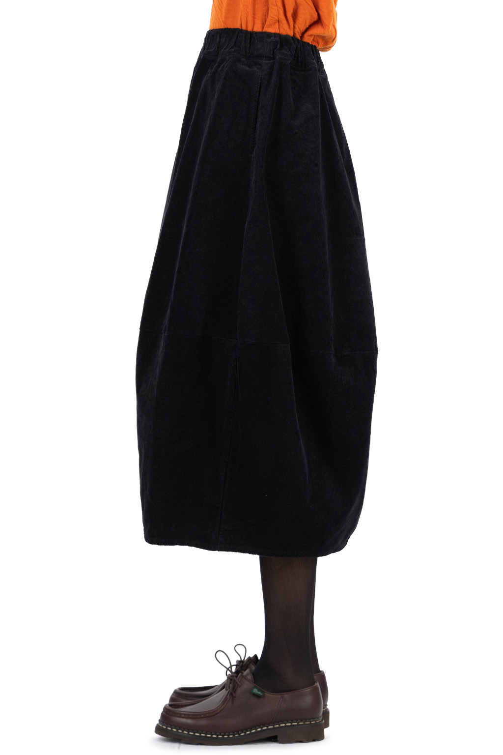 NARU  - 14W Corduroy Egg Skirt - Black