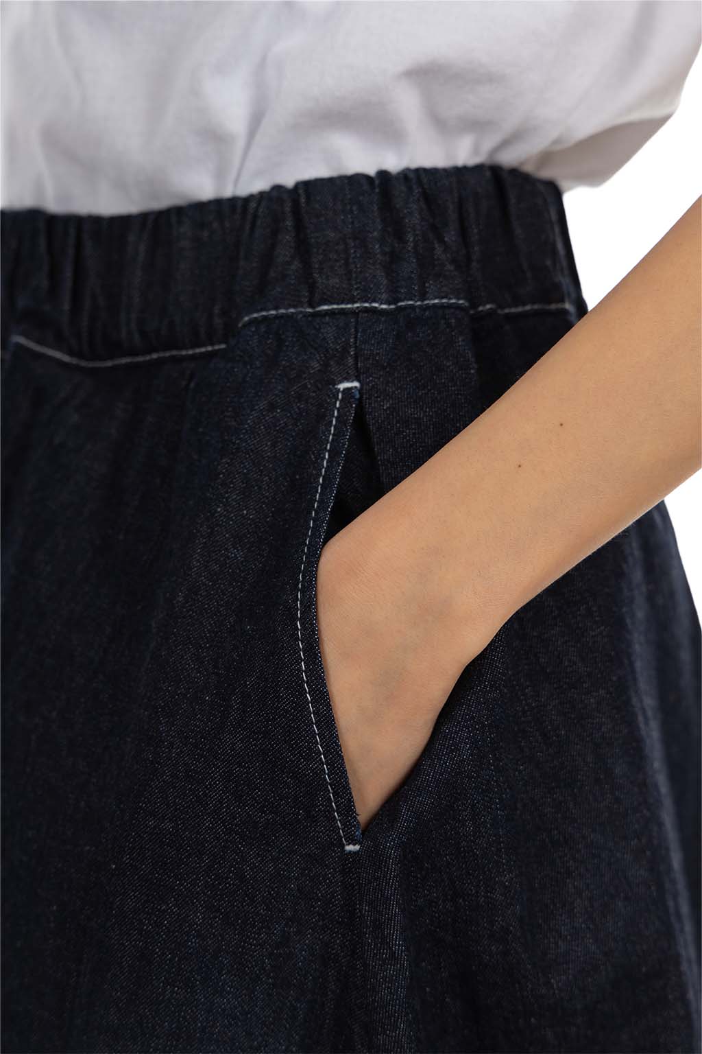 NARU  - 8oz Denim Egg Skirt - Blue