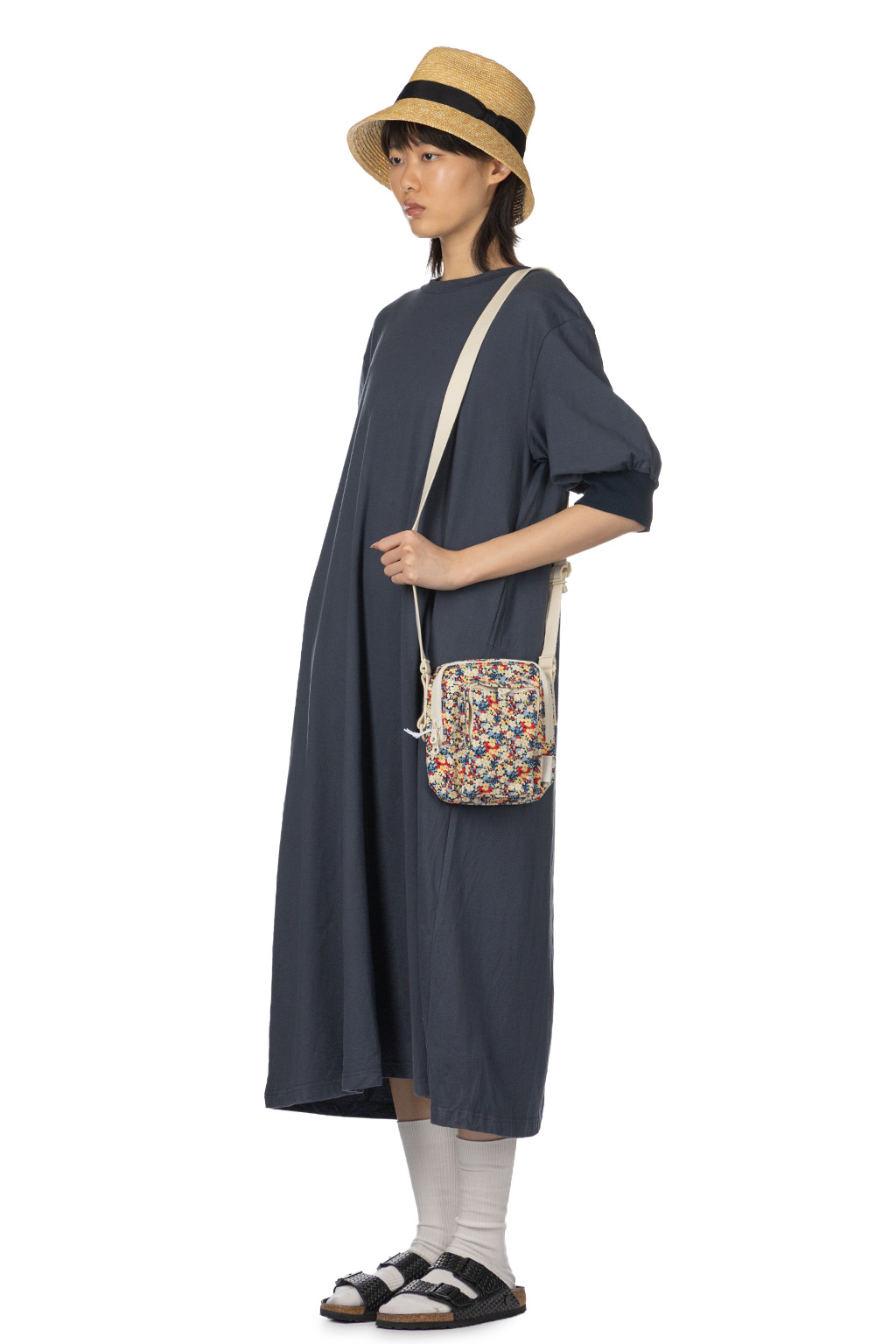 NARU  - Cotton Jersey Dress - Bluegray 