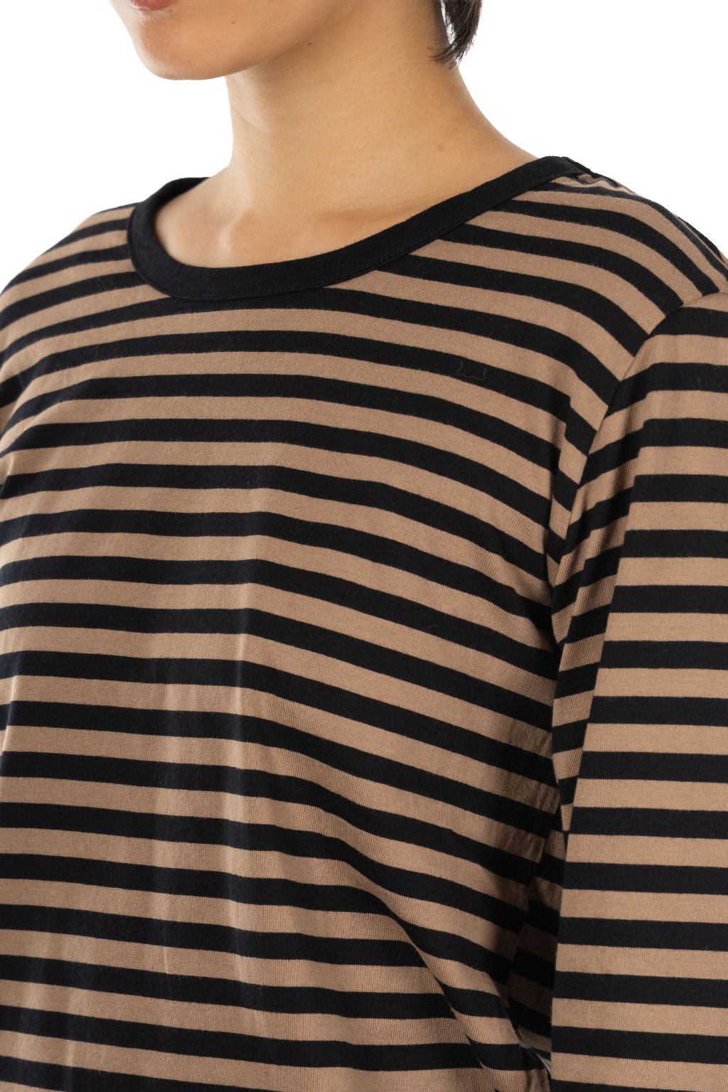 NARU  - Cotton LS Stripe T-Shirt - Brown and Black