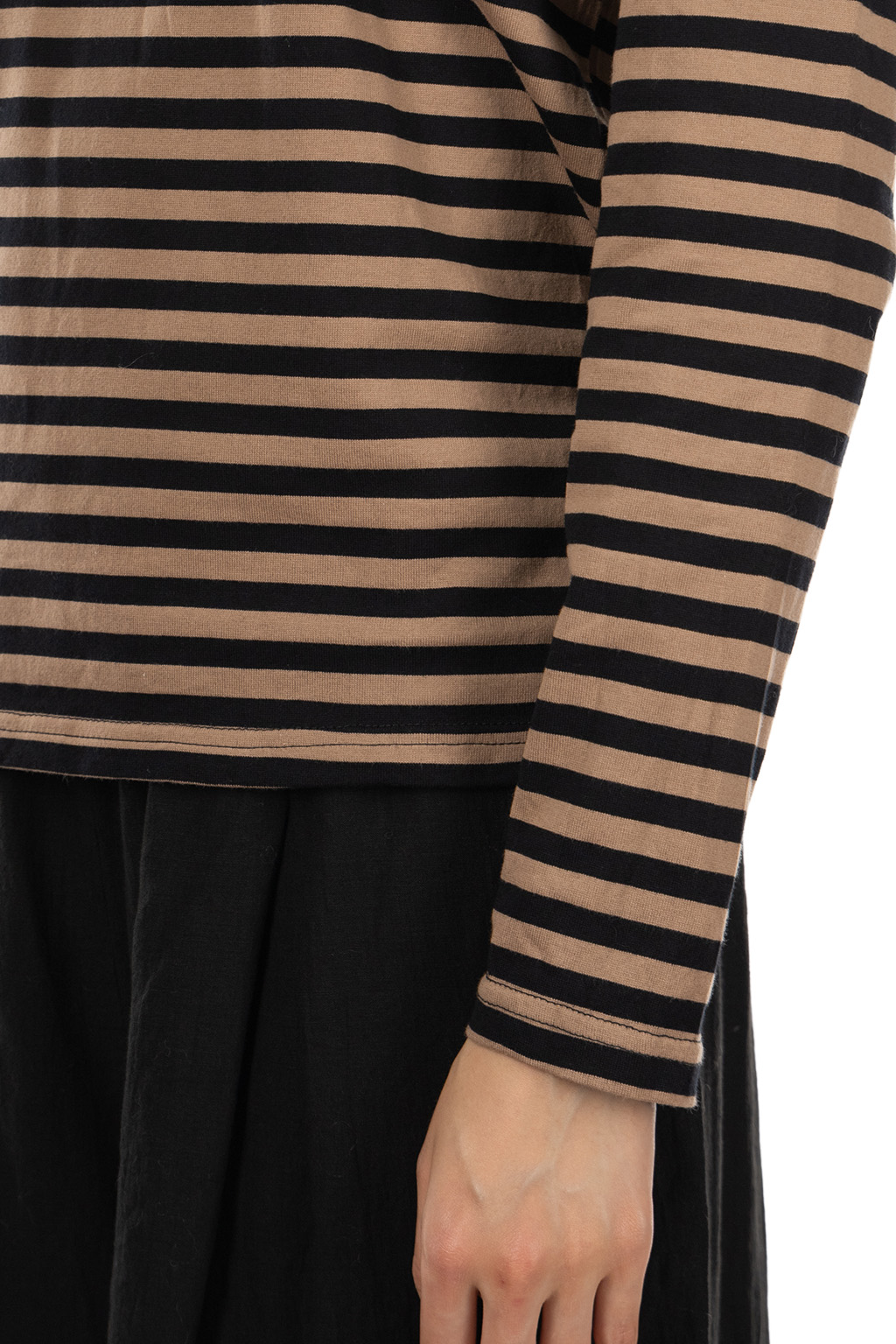 NARU  - Cotton LS Stripe T-Shirt - Brown and Black