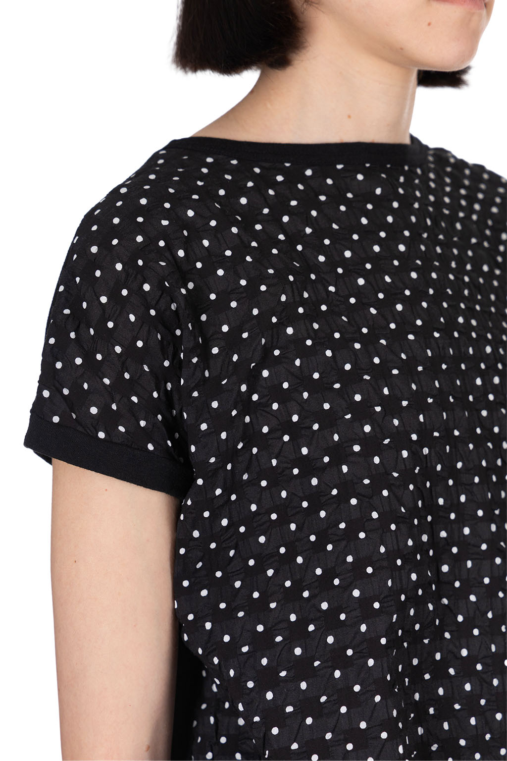 NARU  - Cotton Lawn Dot Shirt - Black