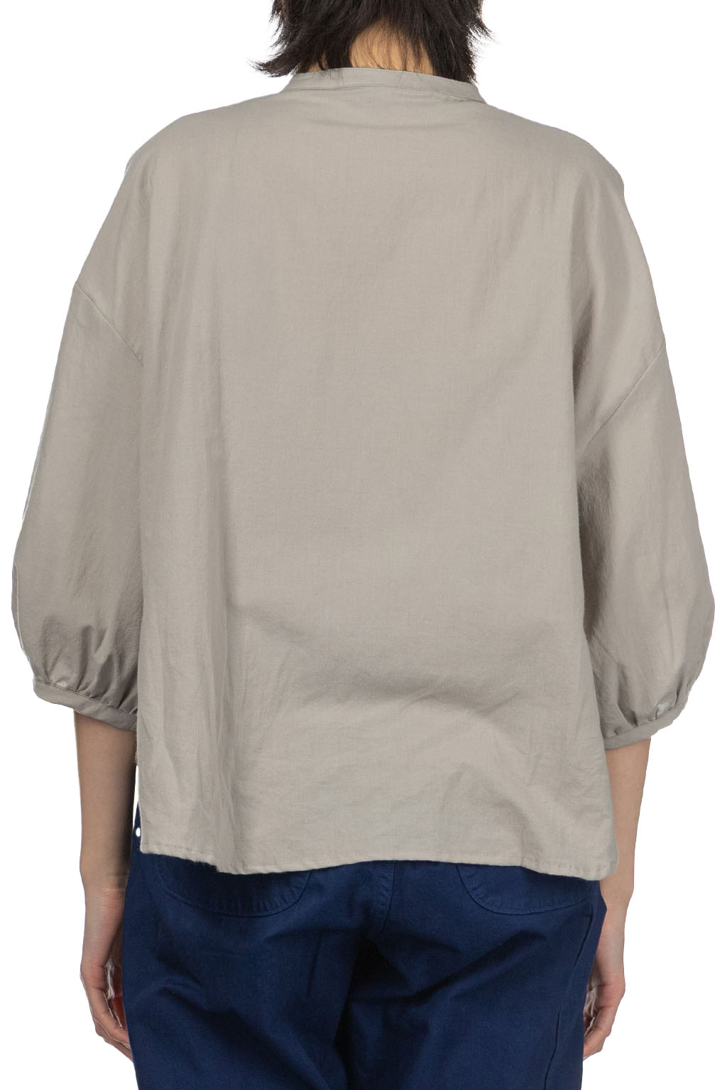 NARU  - Cotton Lawn Round Cardigan - Grey