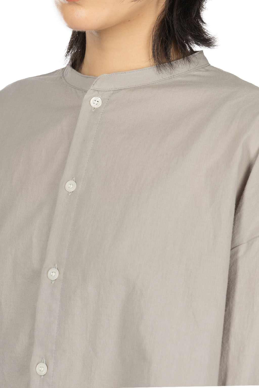 NARU  - Cotton Lawn Round Cardigan - Grey