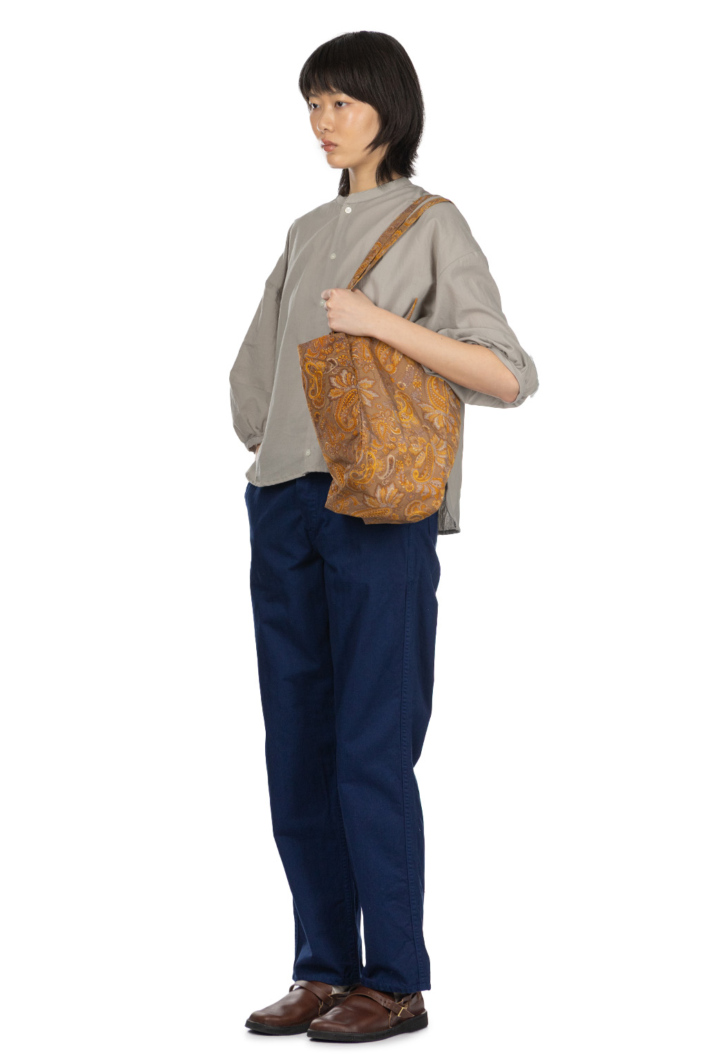 NARU  - Cotton Lawn Round Cardigan - Grey
