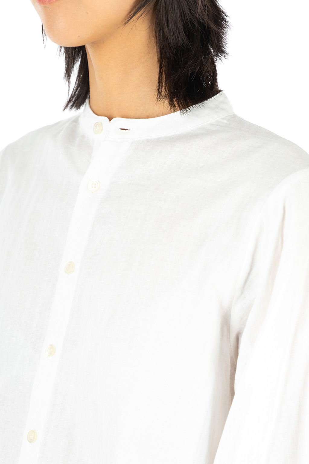 NARU  - Double Gauze Volume Sleeve Shirt - Off White
