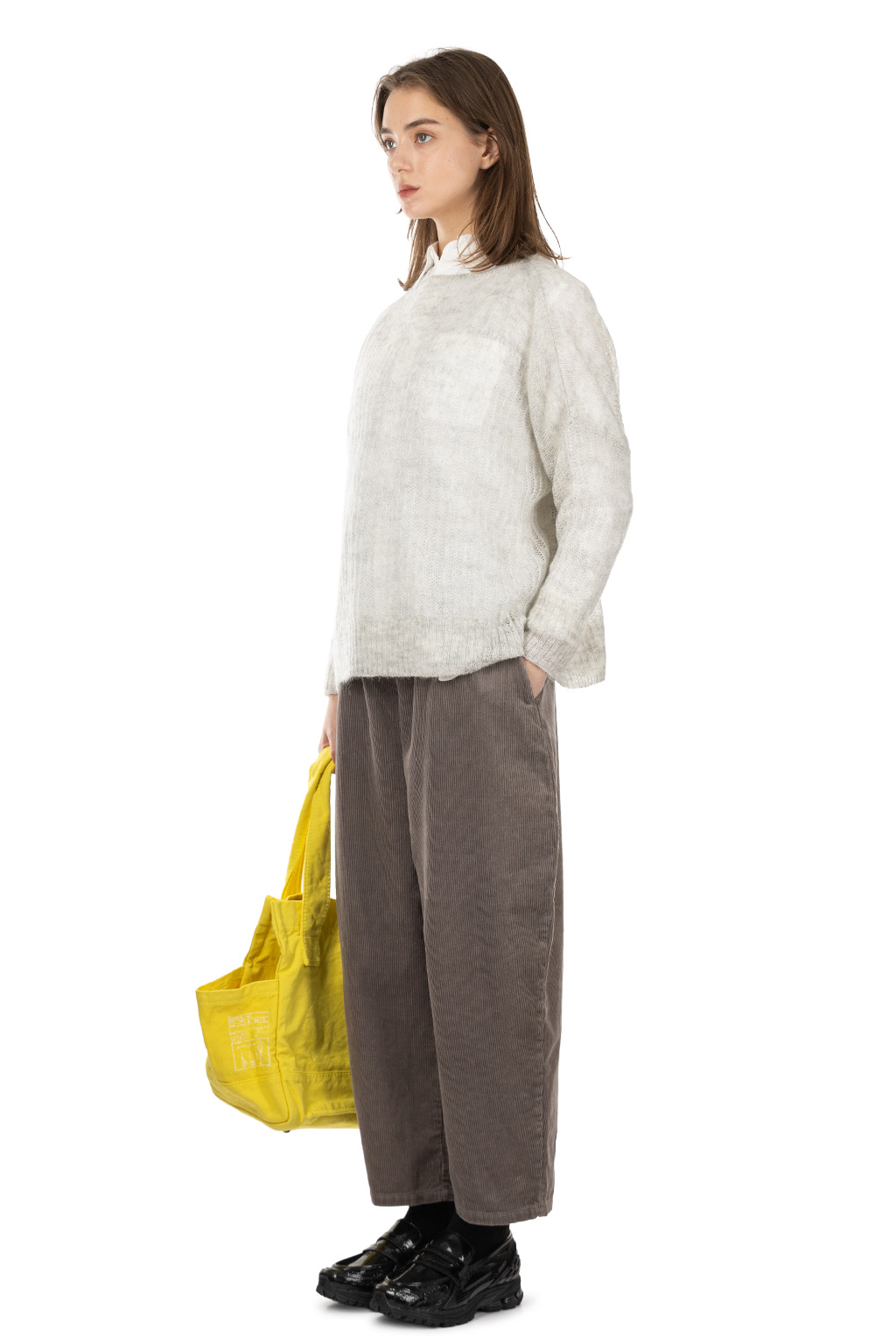 NARU  - Fluff Puff Boatneck Knit - Oatmeal