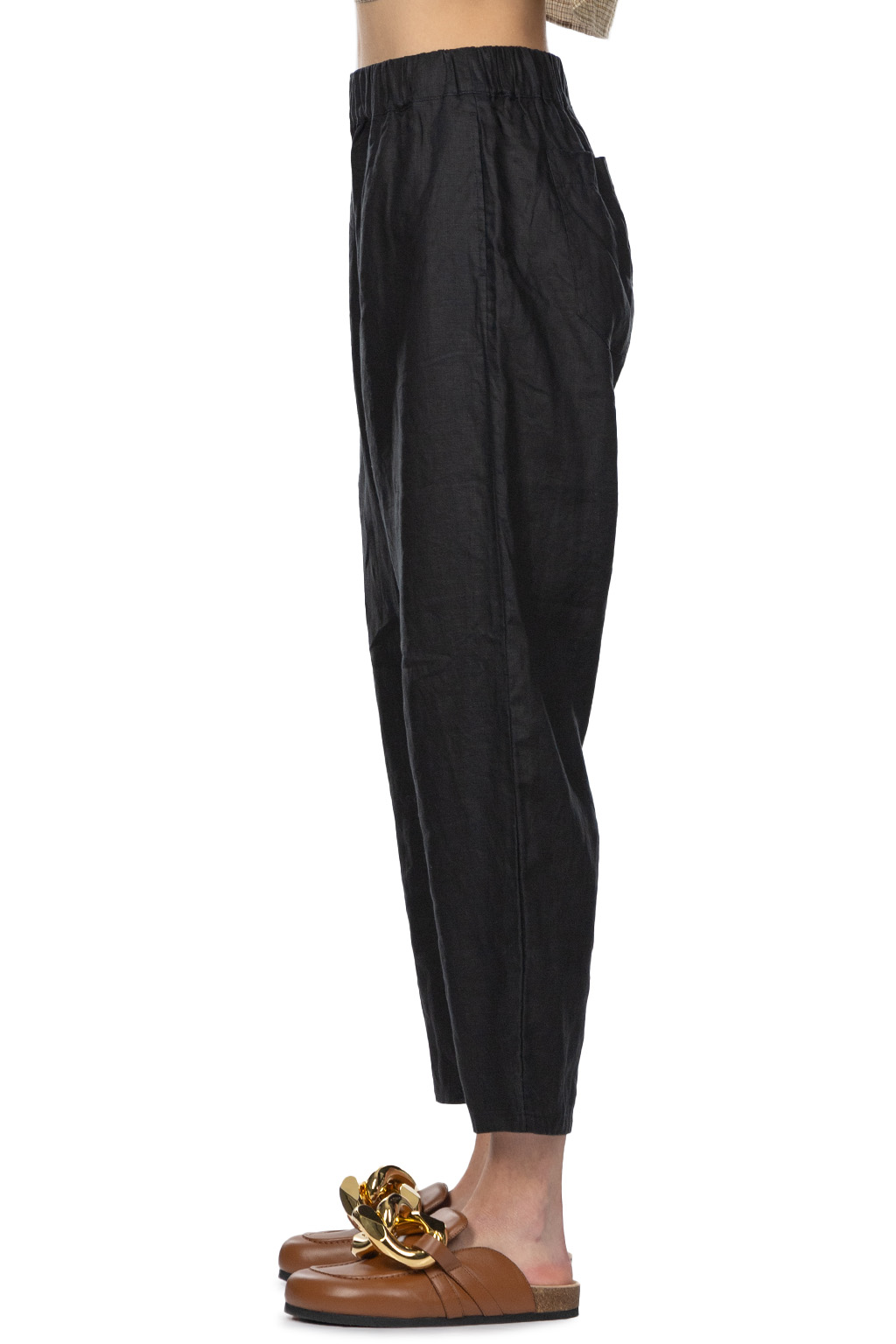 NARU  - French Linen Cozy Pants - Black