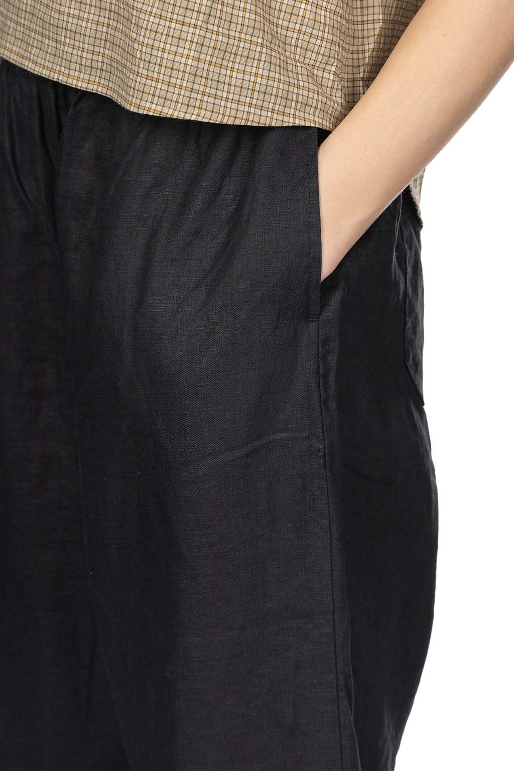 NARU  - French Linen Cozy Pants - Black