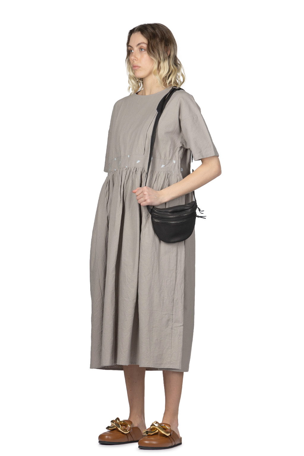 NARU  - French Linen Dress - Charcoal 