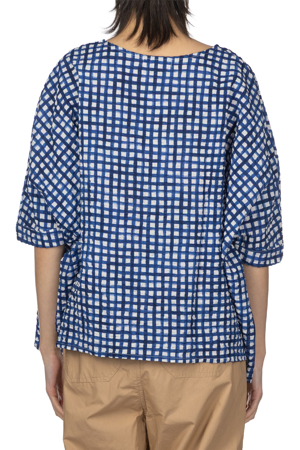 NARU  - Lone Ripple Check Shirt - Blue