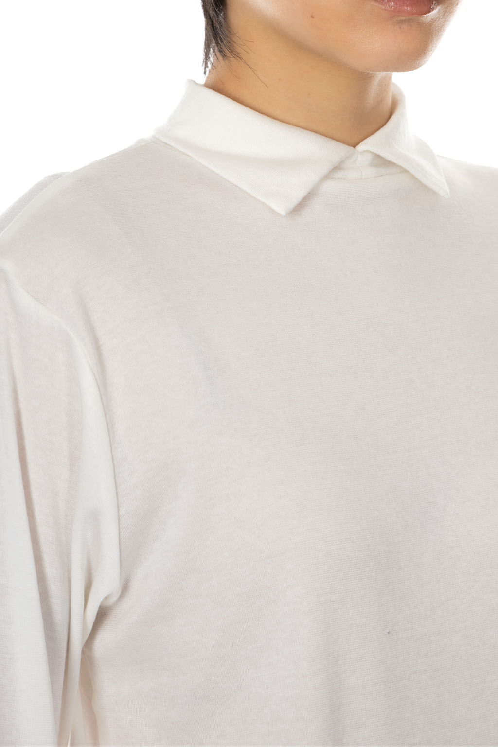 NARU  - Lyocell Collar Pullover - Off White