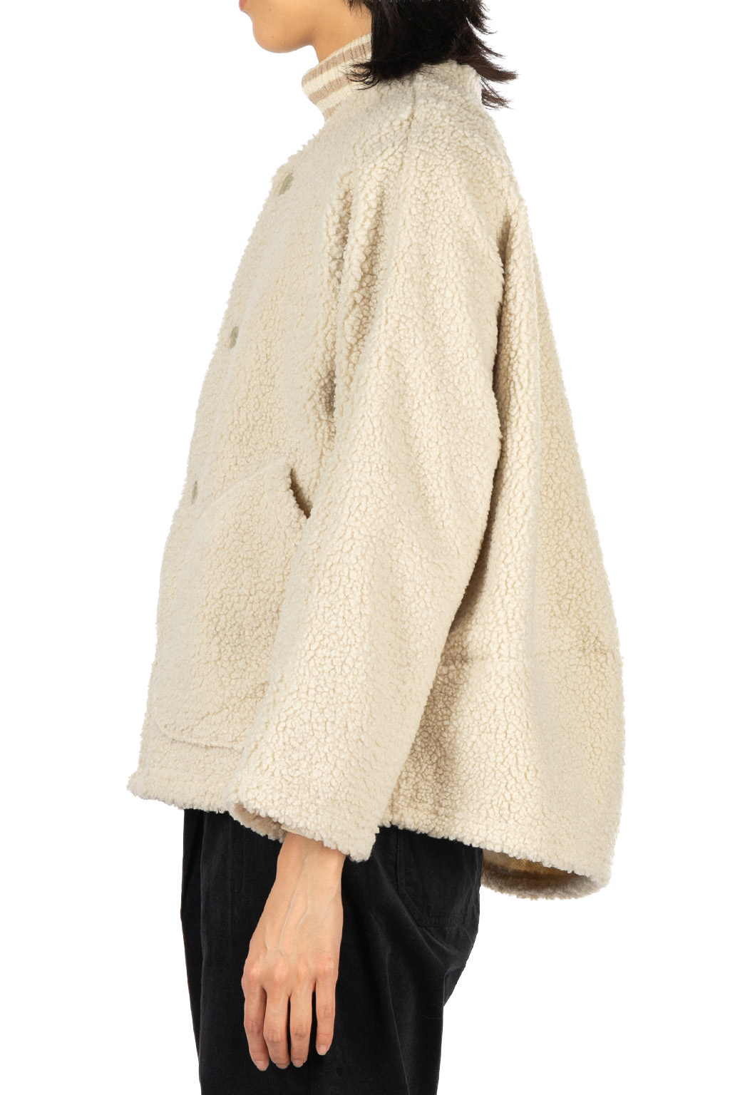 NARU  - Poodle Pile Jacket - Ecru