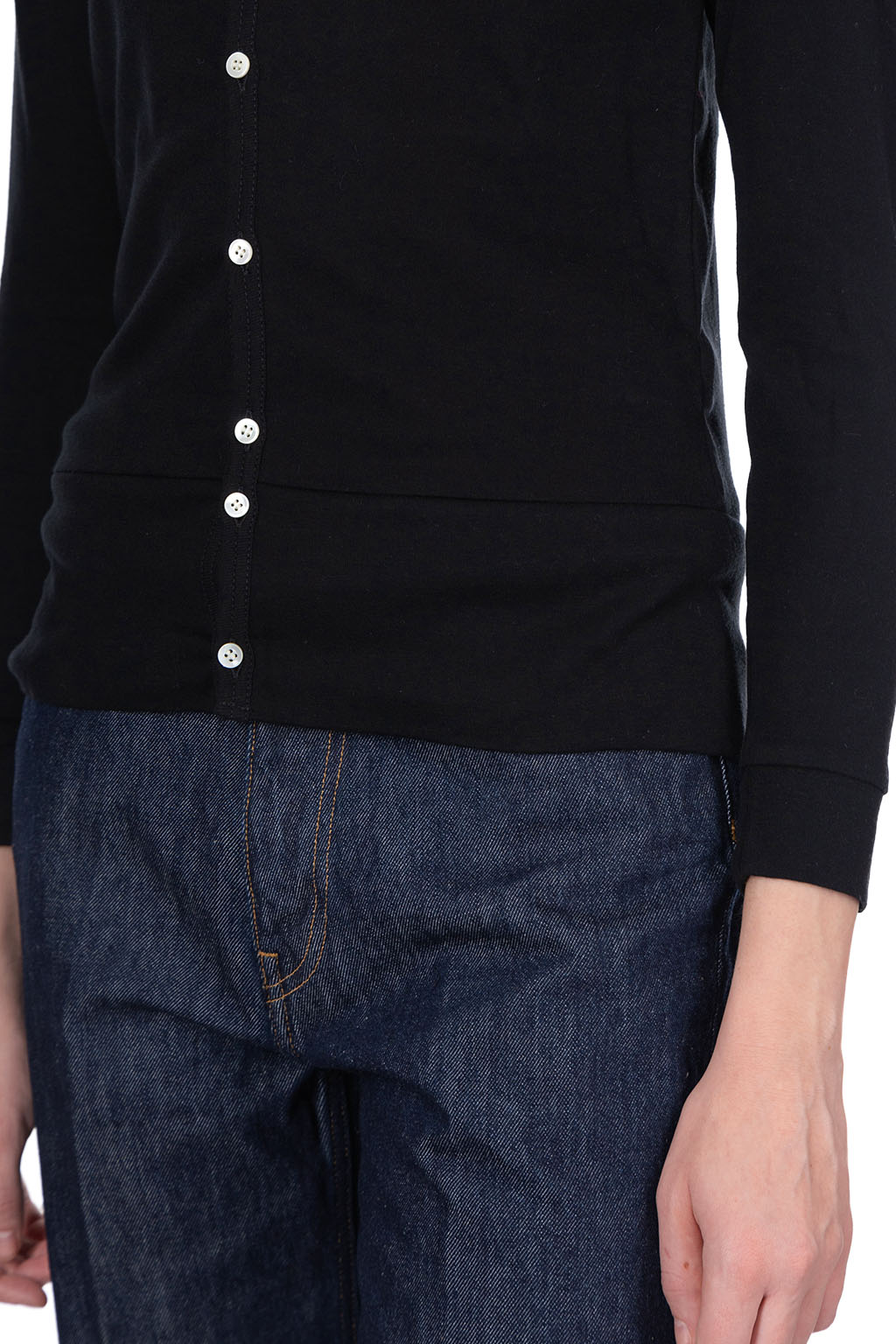 NARU  - Soft Cotton LS Cardigan - Black