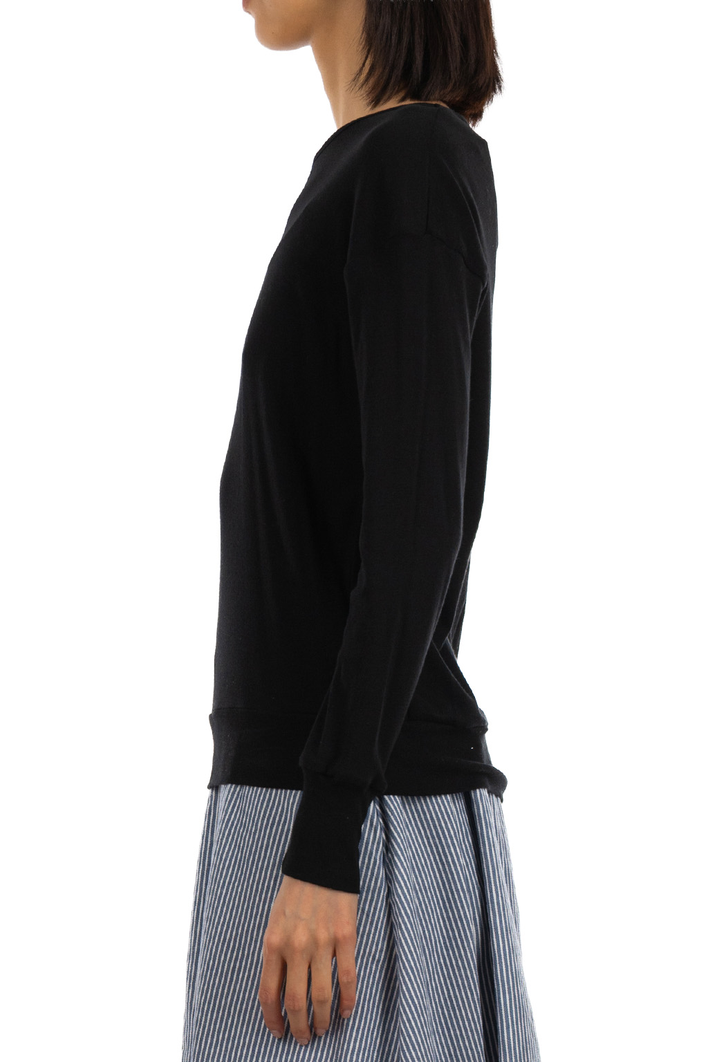 NARU  - Soft Slice Crew Neck Pullover - Black