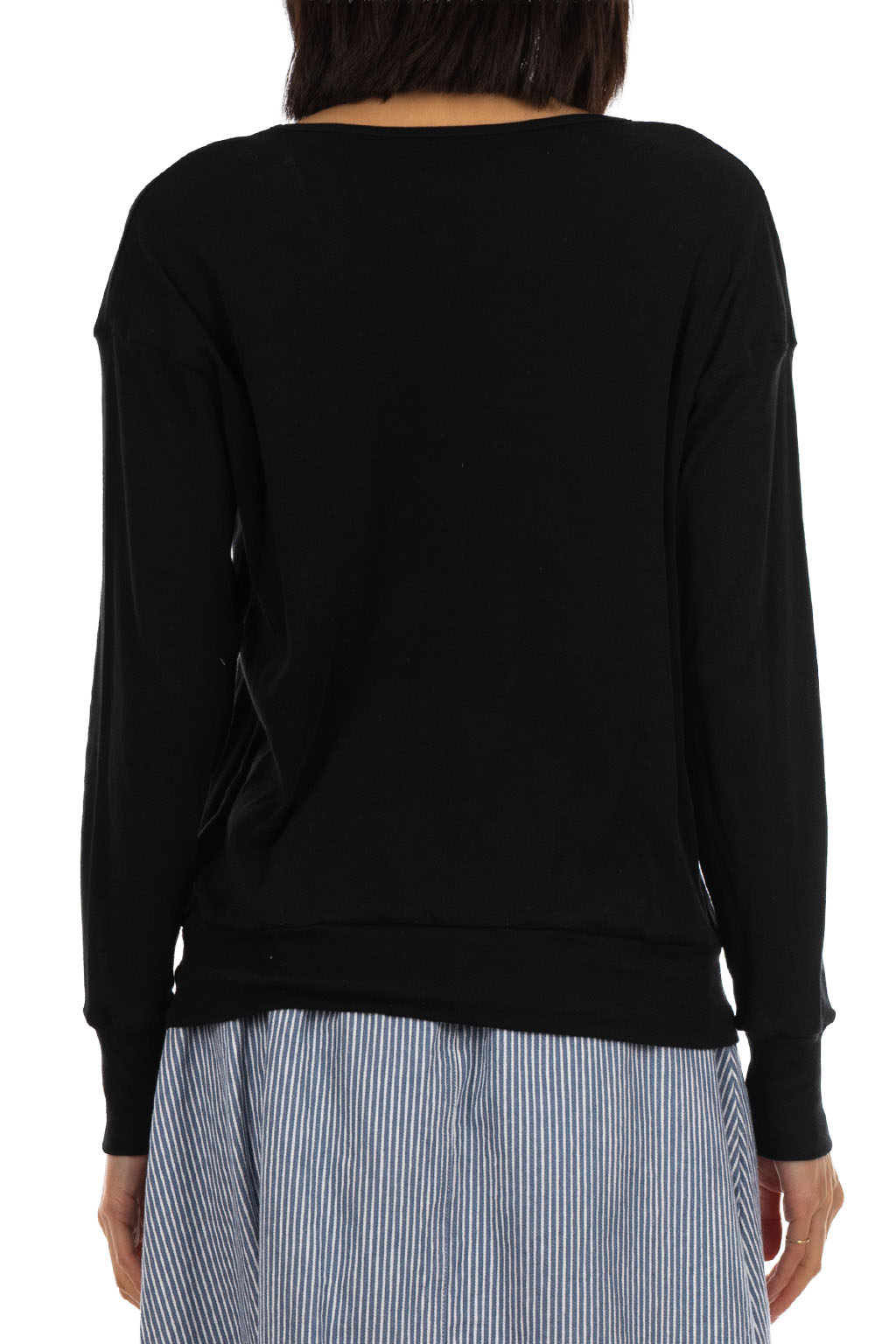 NARU  - Soft Slice Crew Neck Pullover - Black