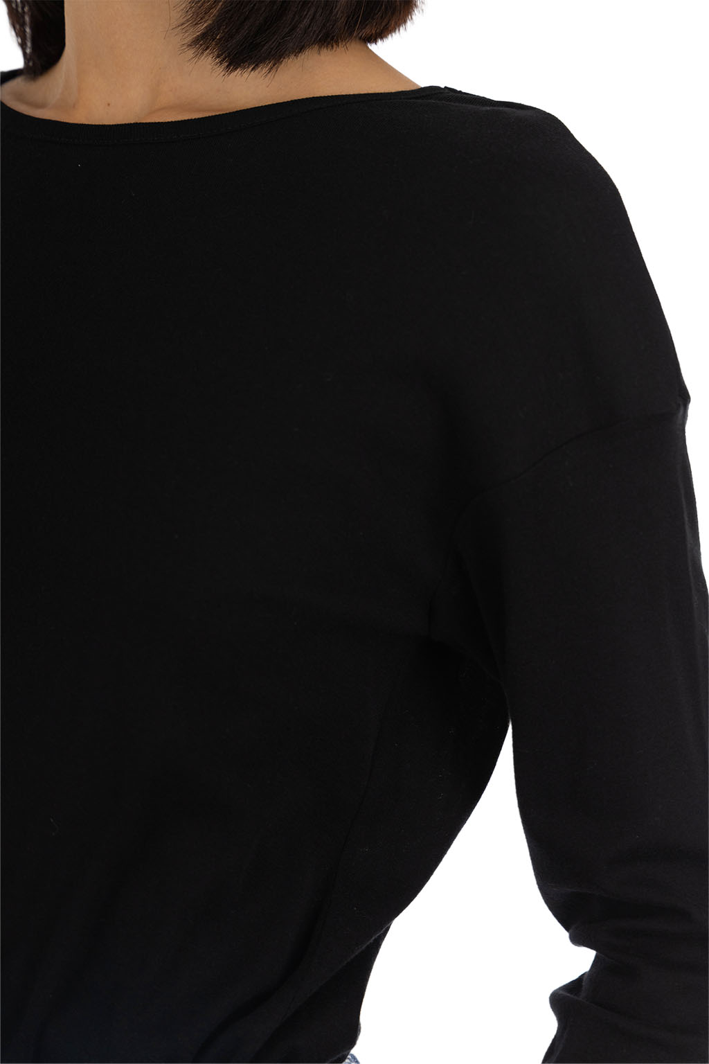 NARU  - Soft Slice Crew Neck Pullover - Black