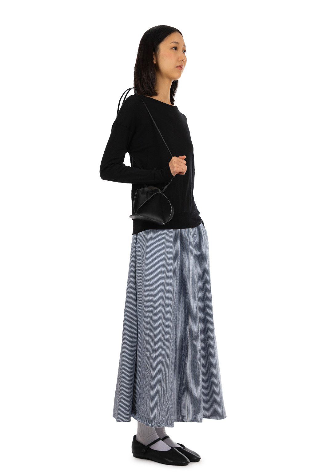 NARU  - Soft Slice Crew Neck Pullover - Black