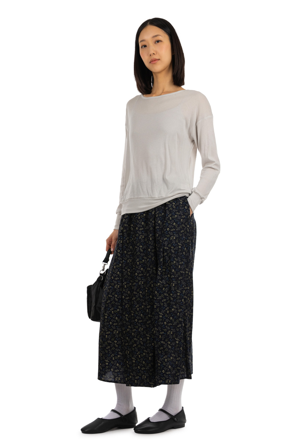 NARU  - Soft Slice Crew Neck Pullover - Stone Grey