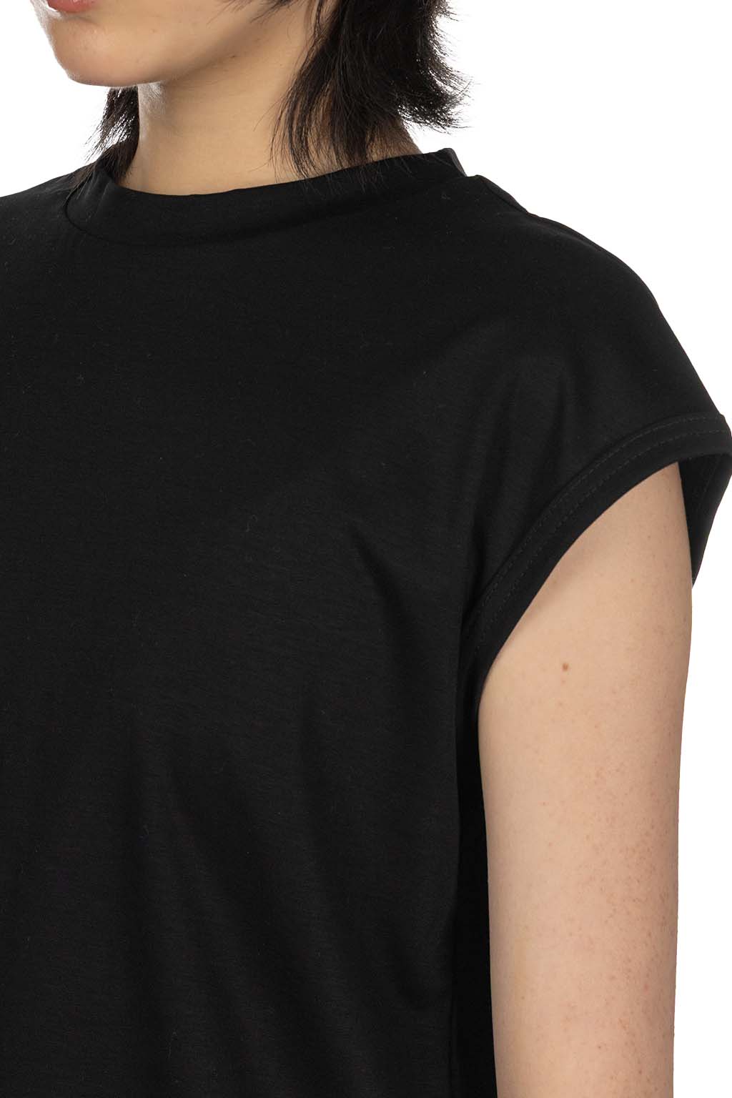 NARU  - Supima Cotton French Sleeve Tee - Black 
