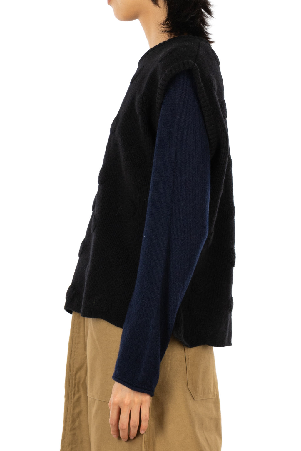 NARU  - Tasmanian Lamb Knit Vest - Black