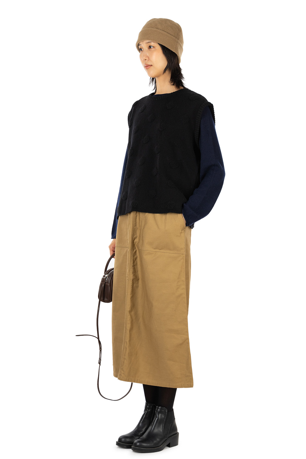 NARU  - Tasmanian Lamb Knit Vest - Black