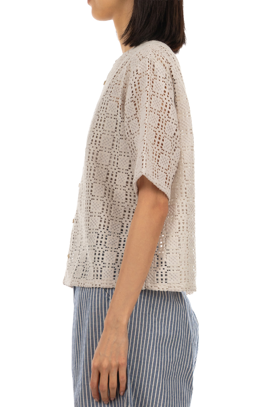 NARU  - Tile Lace Cardigan - Ecru