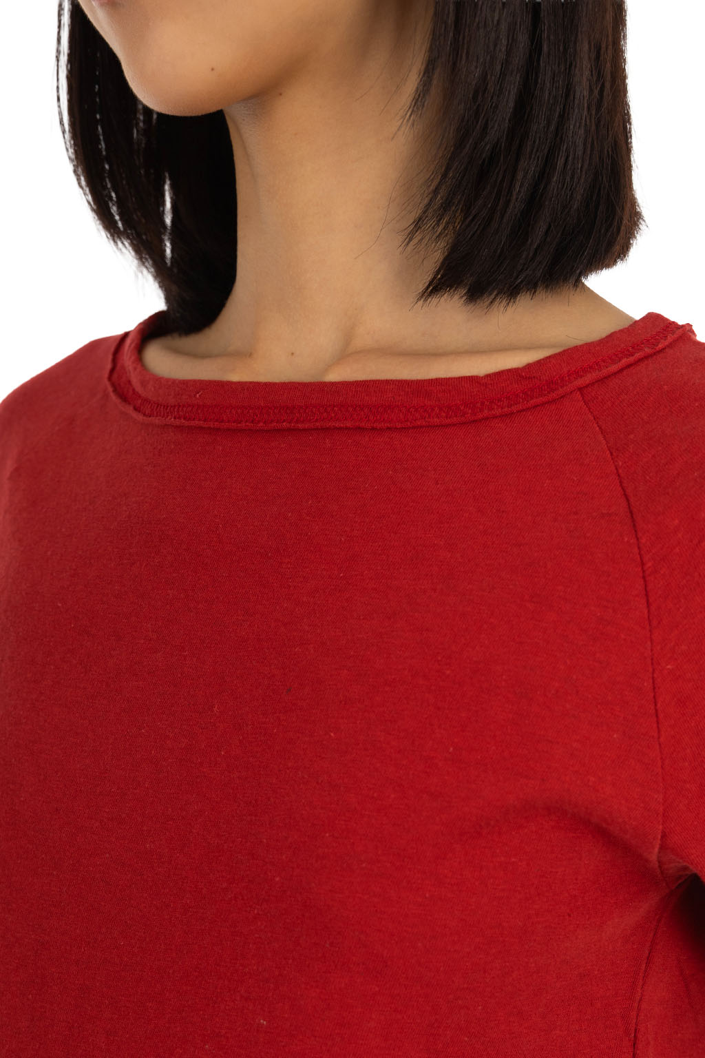 NARU  - Uneven Yarn Jersey Compact Tee - Antique Red