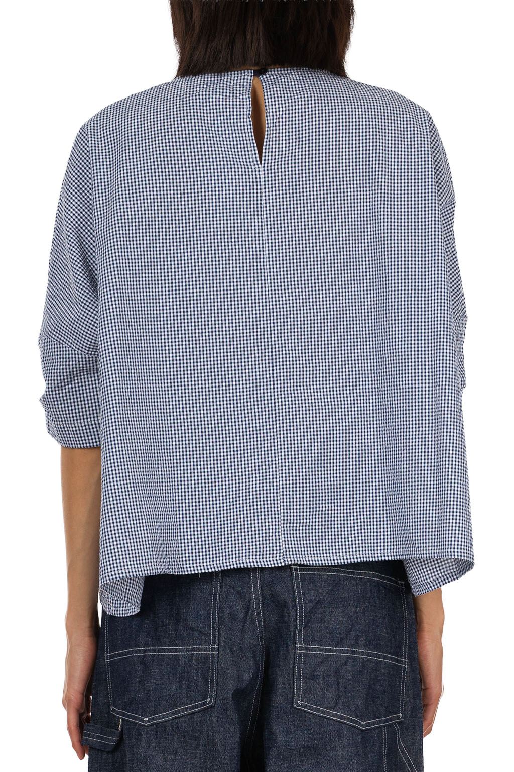NARU  - Wide Pullover - Navy Check