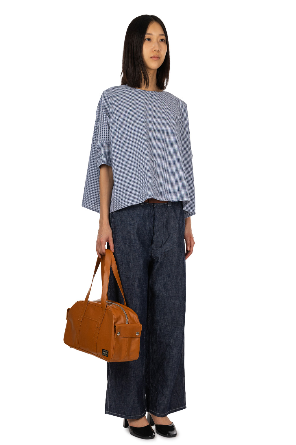 NARU  - Wide Pullover - Navy Check