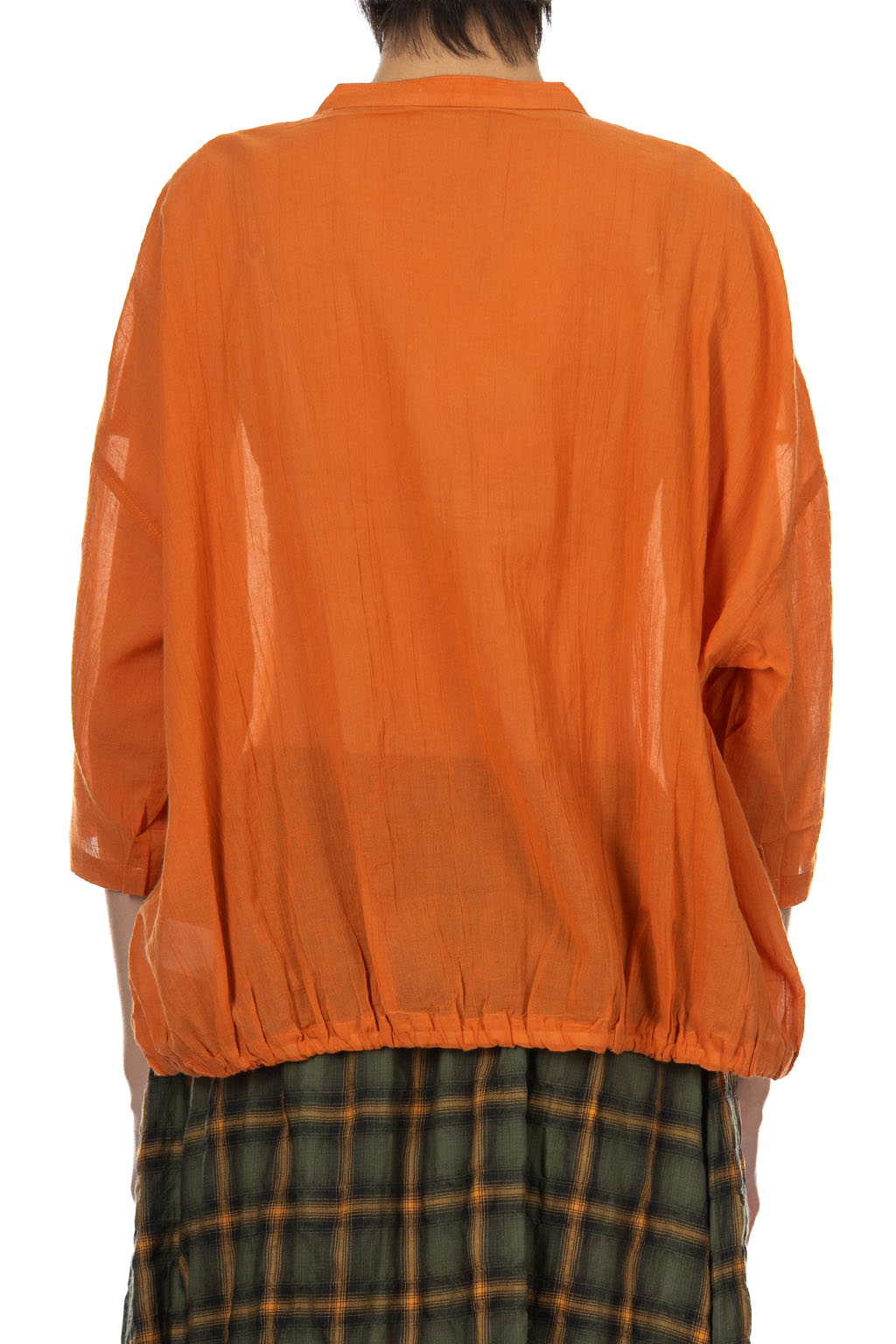 Nachukara - Boiled Wool Front Open Shirt - Orange