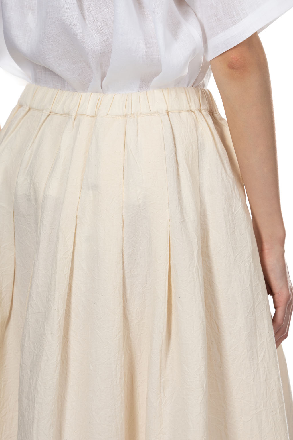 Nachukara - Cotton Gather Skirt - Natural