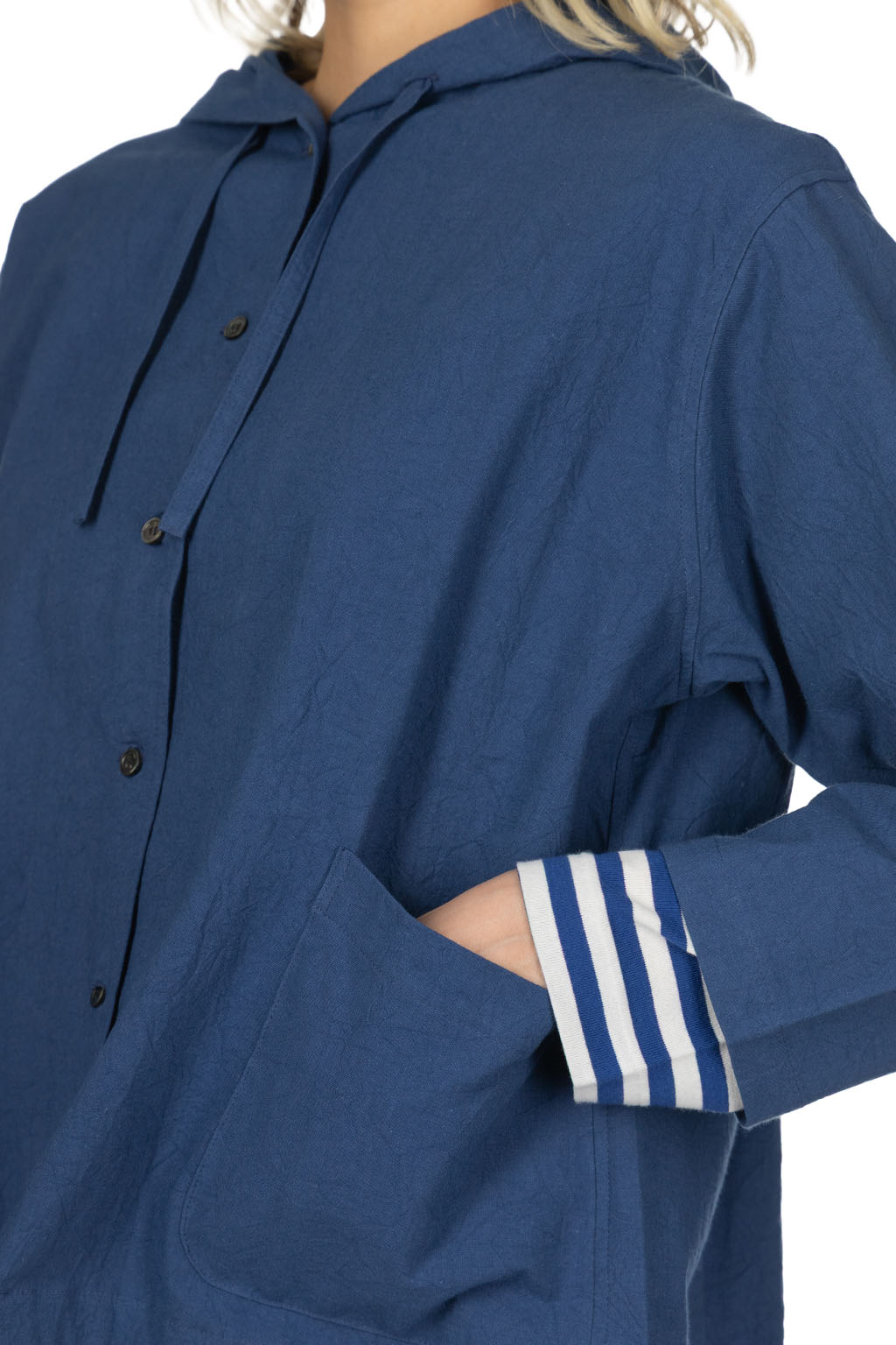 Nachukara - Cotton Hooded Shirt Jacket