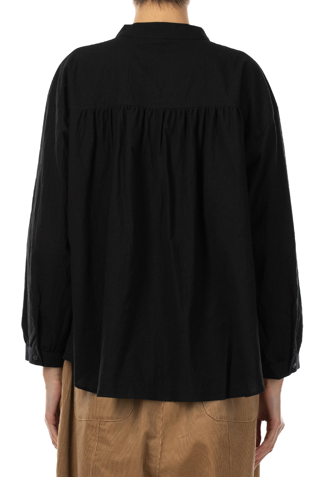 Nachukara - Cotton Lawn Chef Blouse - Black