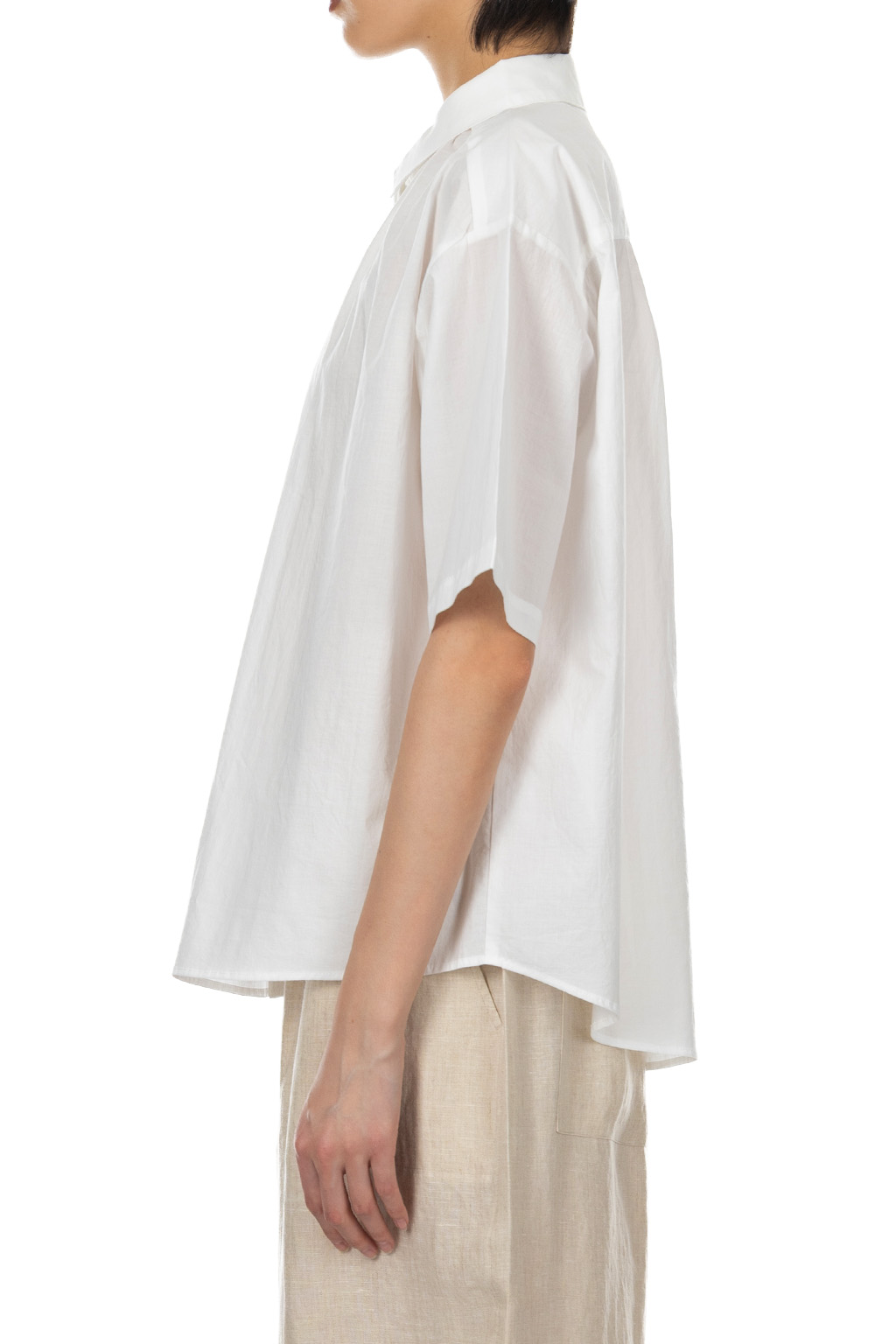 Nachukara - Cotton Lawn Short Sleeve Blouse - White