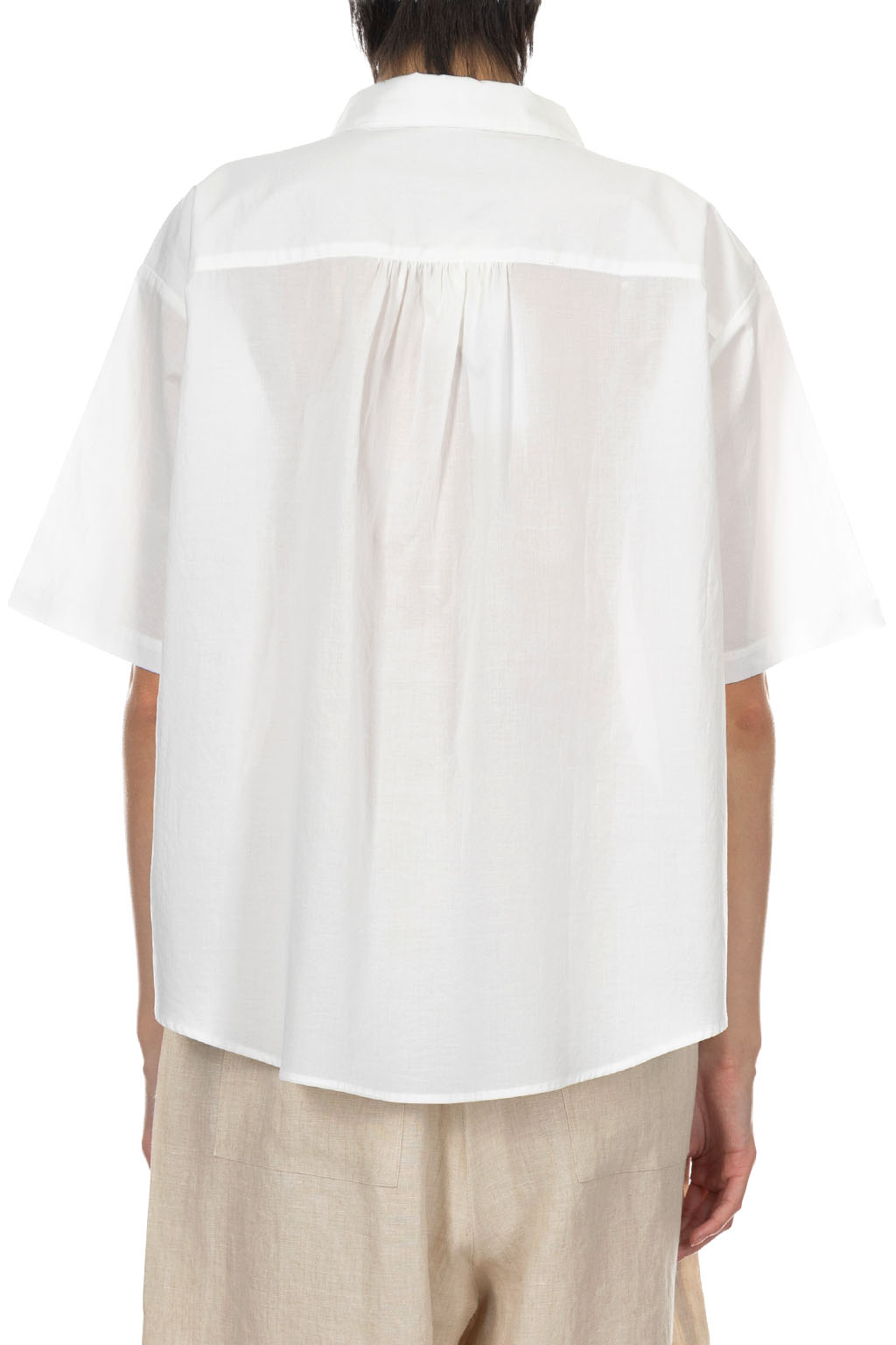 Nachukara - Cotton Lawn Short Sleeve Blouse - White