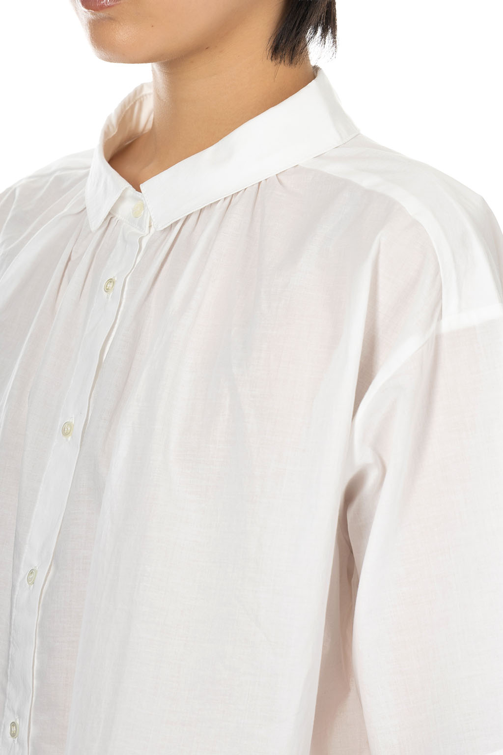 Nachukara - Cotton Lawn Short Sleeve Blouse - White