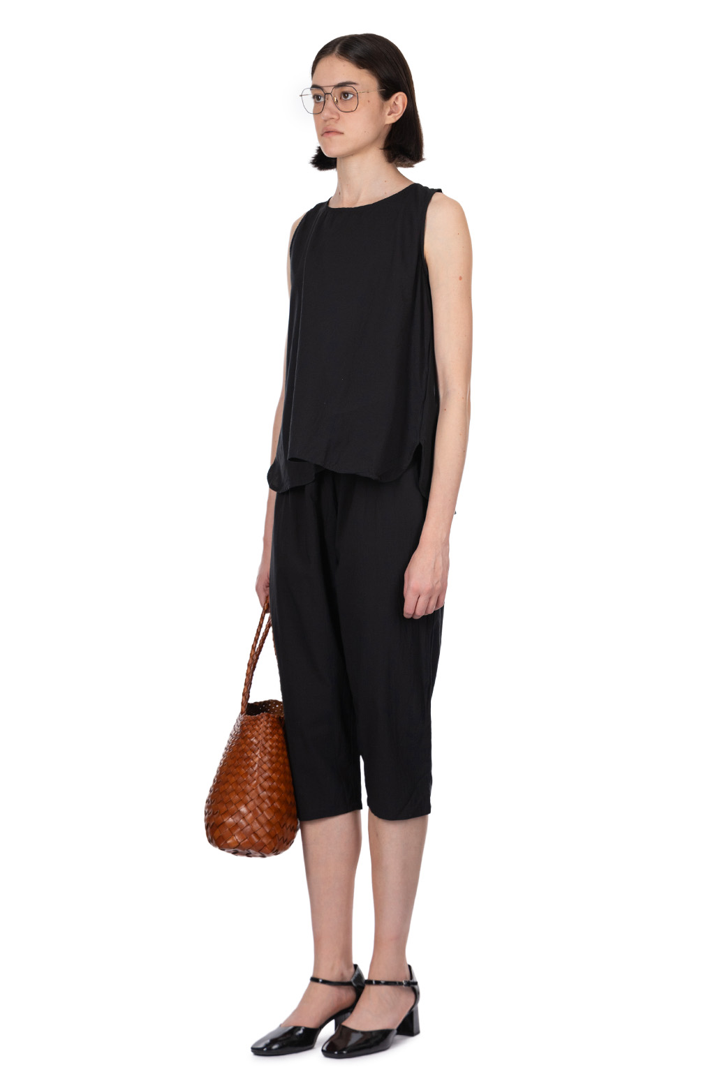 Nachukara - Cotton Sleeveless Blouse - Black
