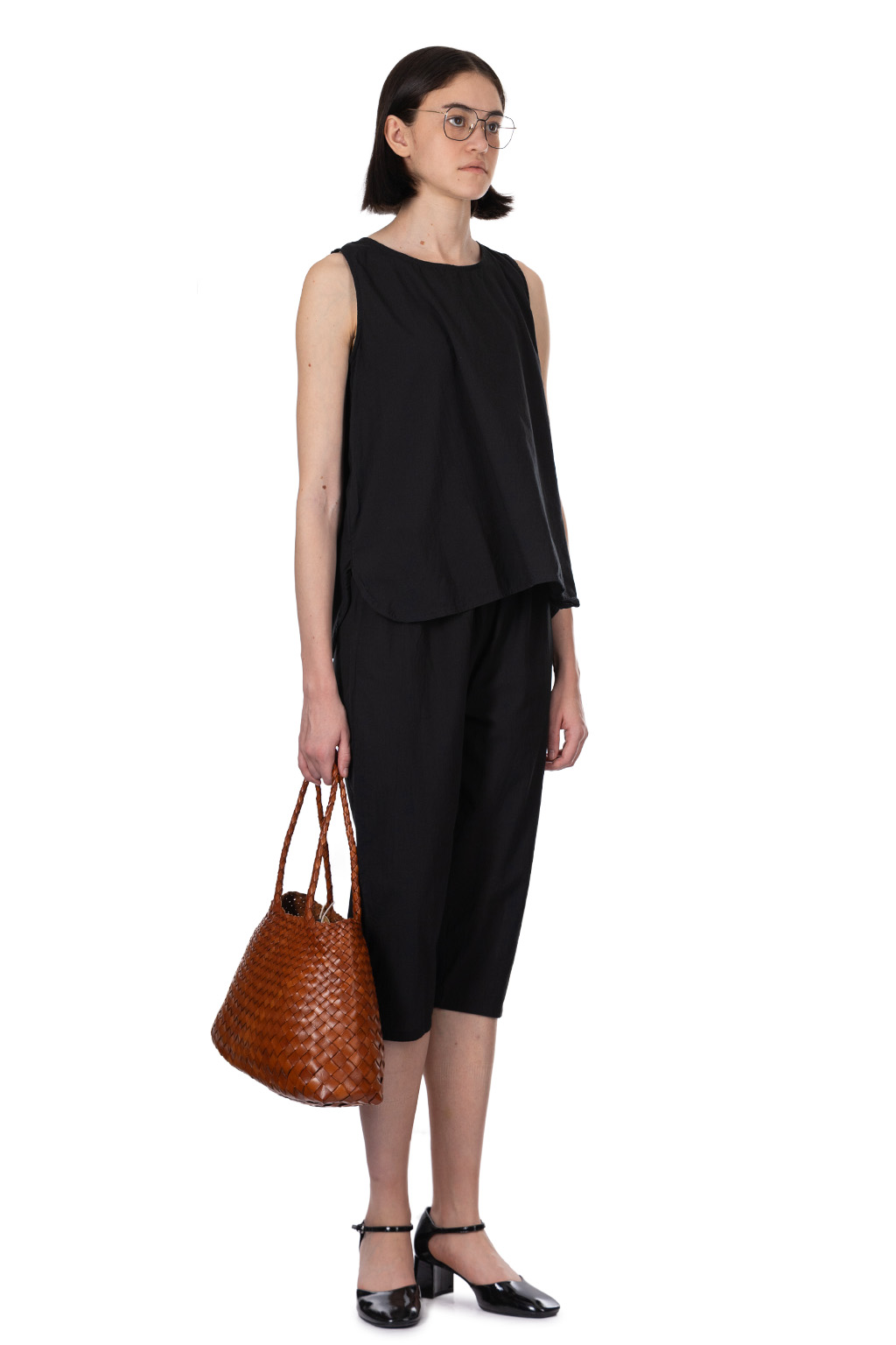 Nachukara - Cotton Sleeveless Blouse - Black