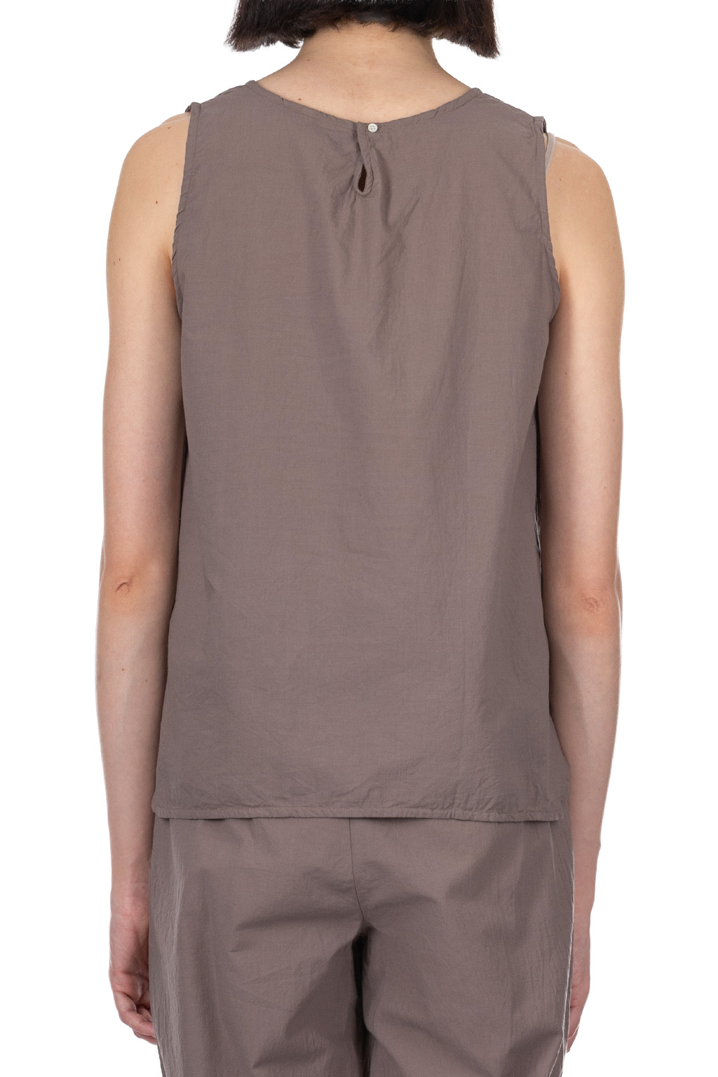 Nachukara - Cotton Sleeveless Blouse - Brown