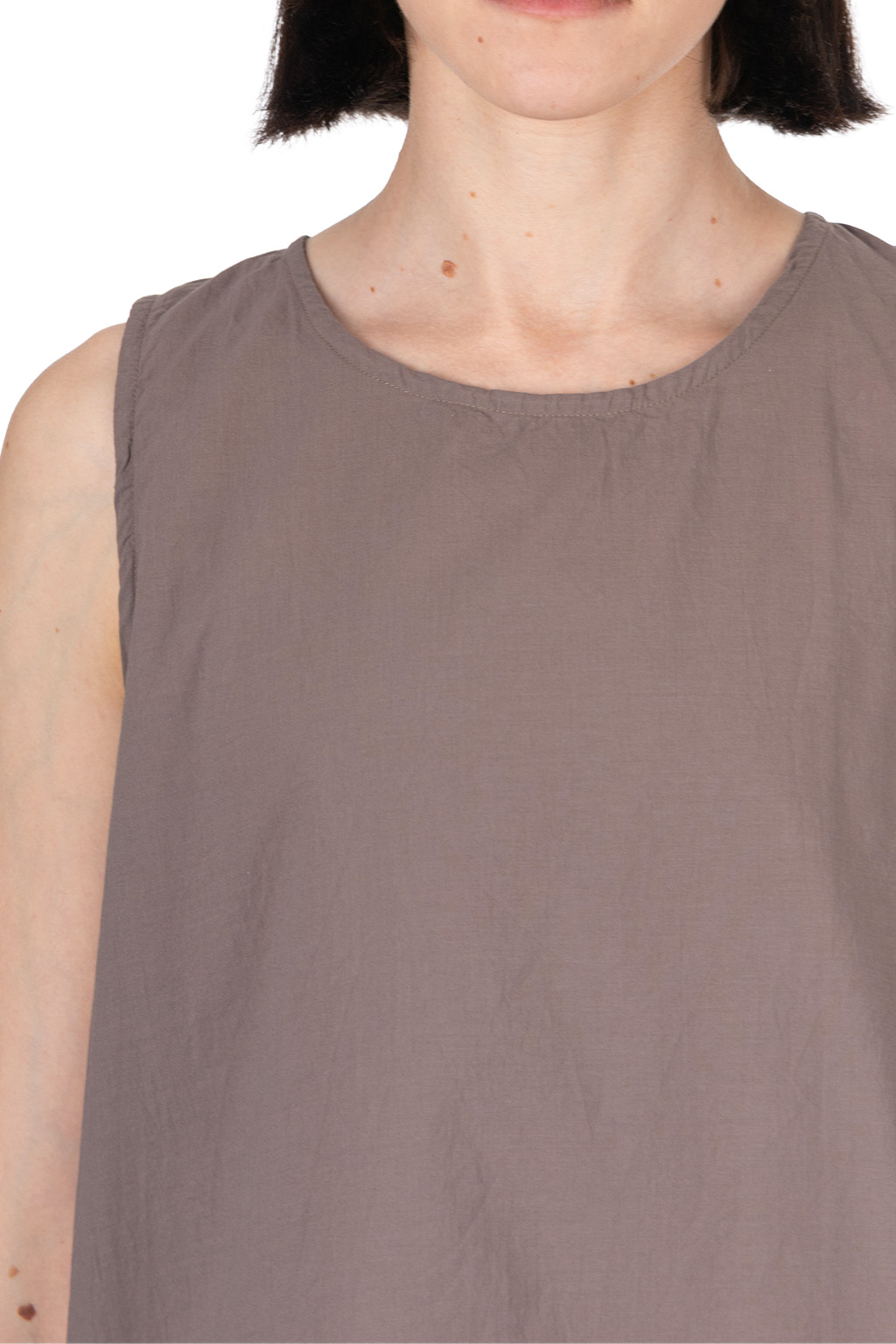 Nachukara - Cotton Sleeveless Blouse - Brown