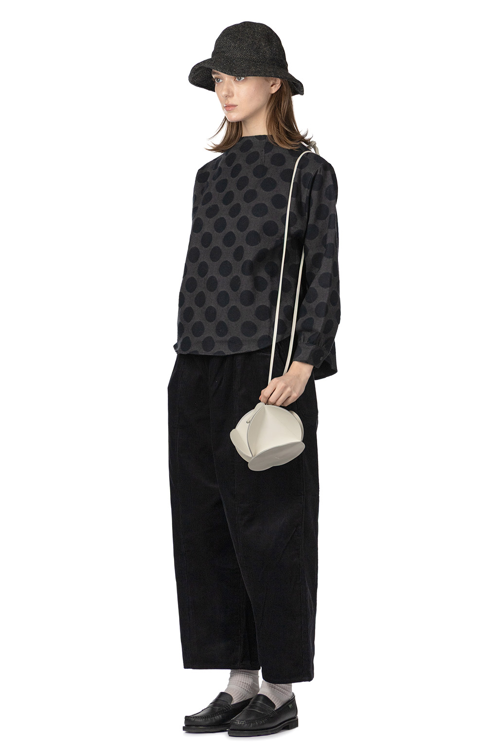 Nachukara - Dot Jaquard BottleNeck Pullover