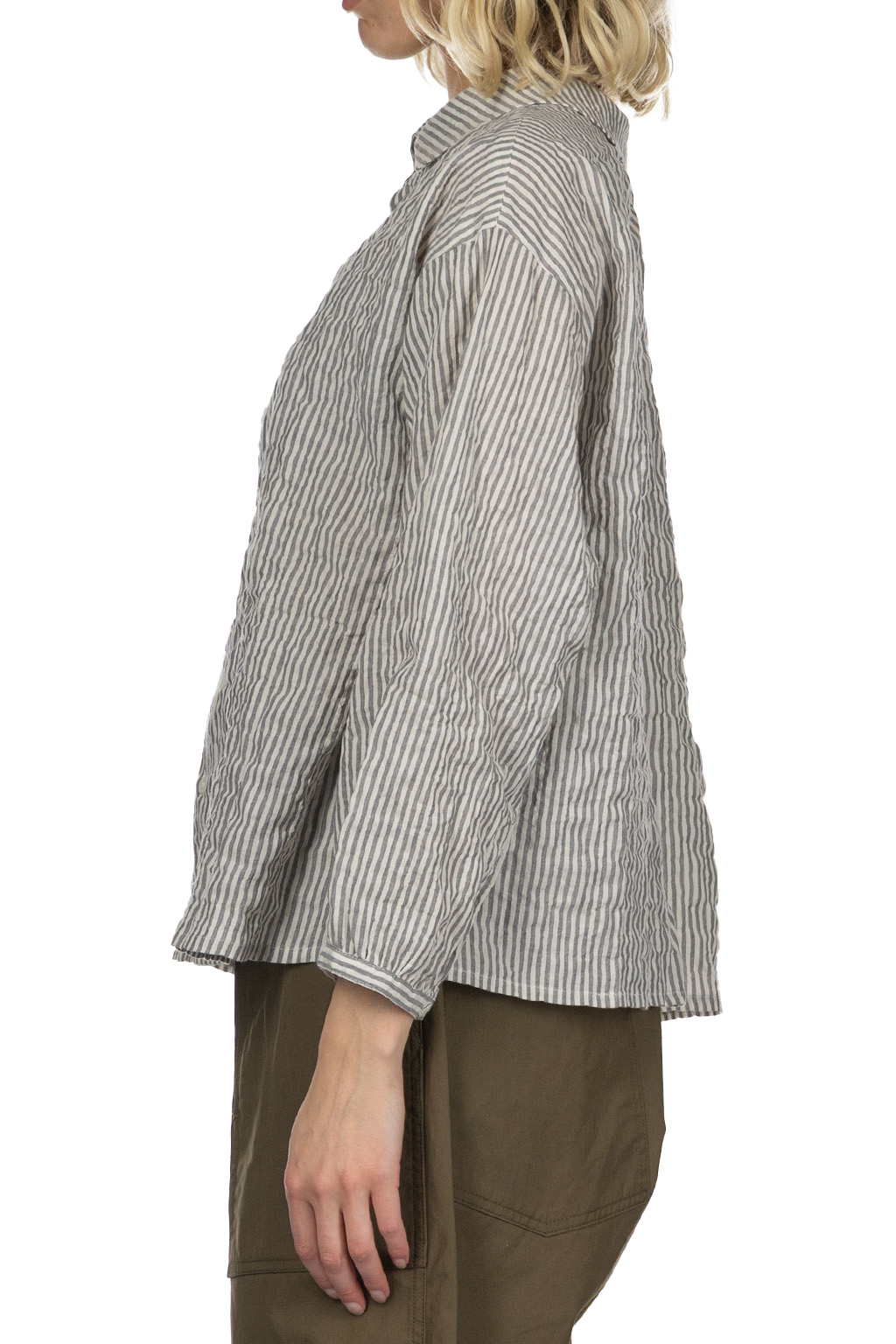 Nachukara - Herringbone Layered Collar 2 Way Blouse