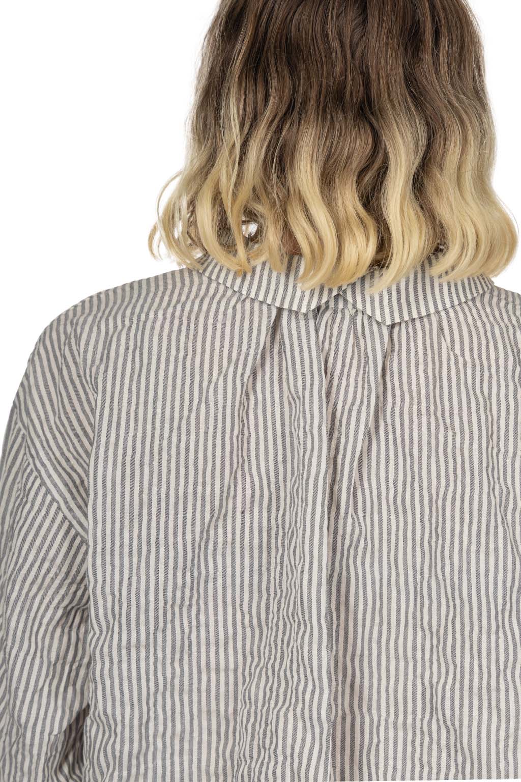 Nachukara - Herringbone Layered Collar 2 Way Blouse