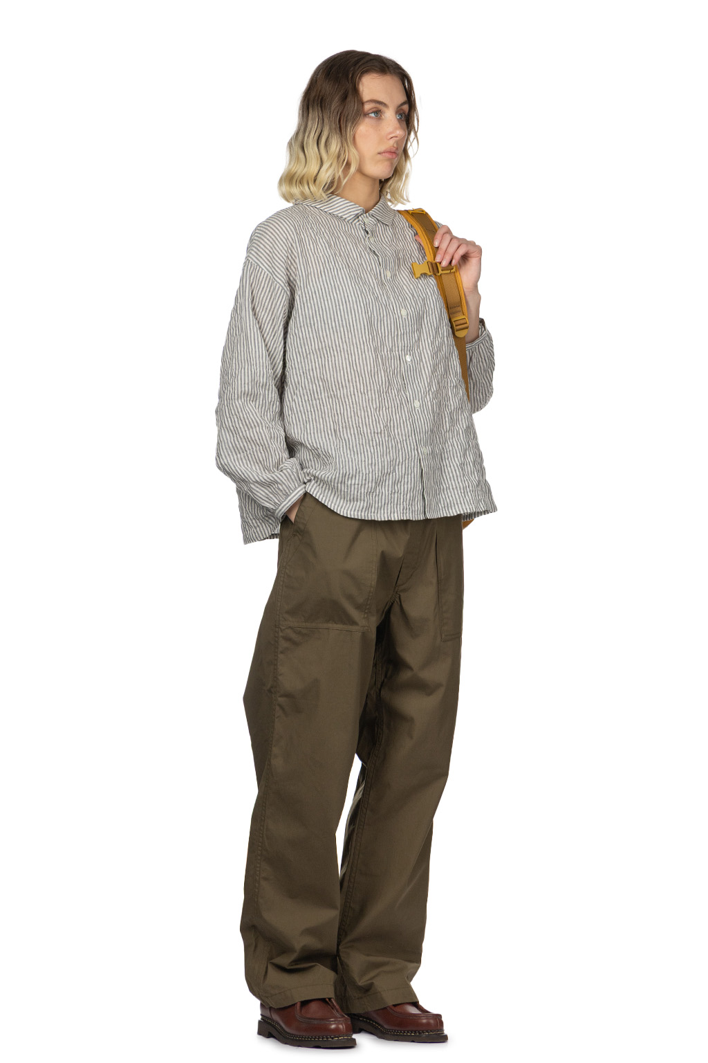 Nachukara - Herringbone Layered Collar 2 Way Blouse