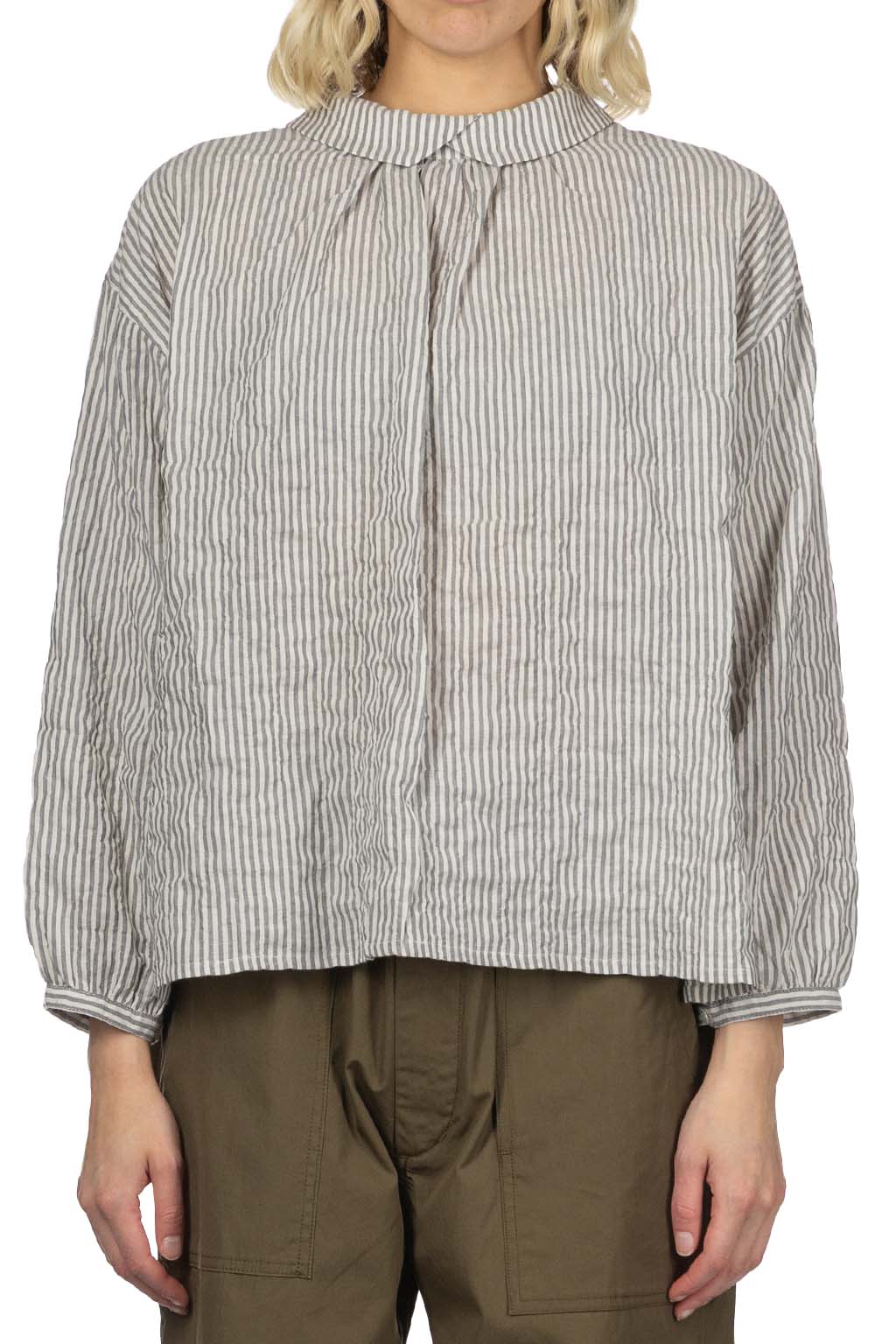 Nachukara - Herringbone Layered Collar 2 Way Blouse