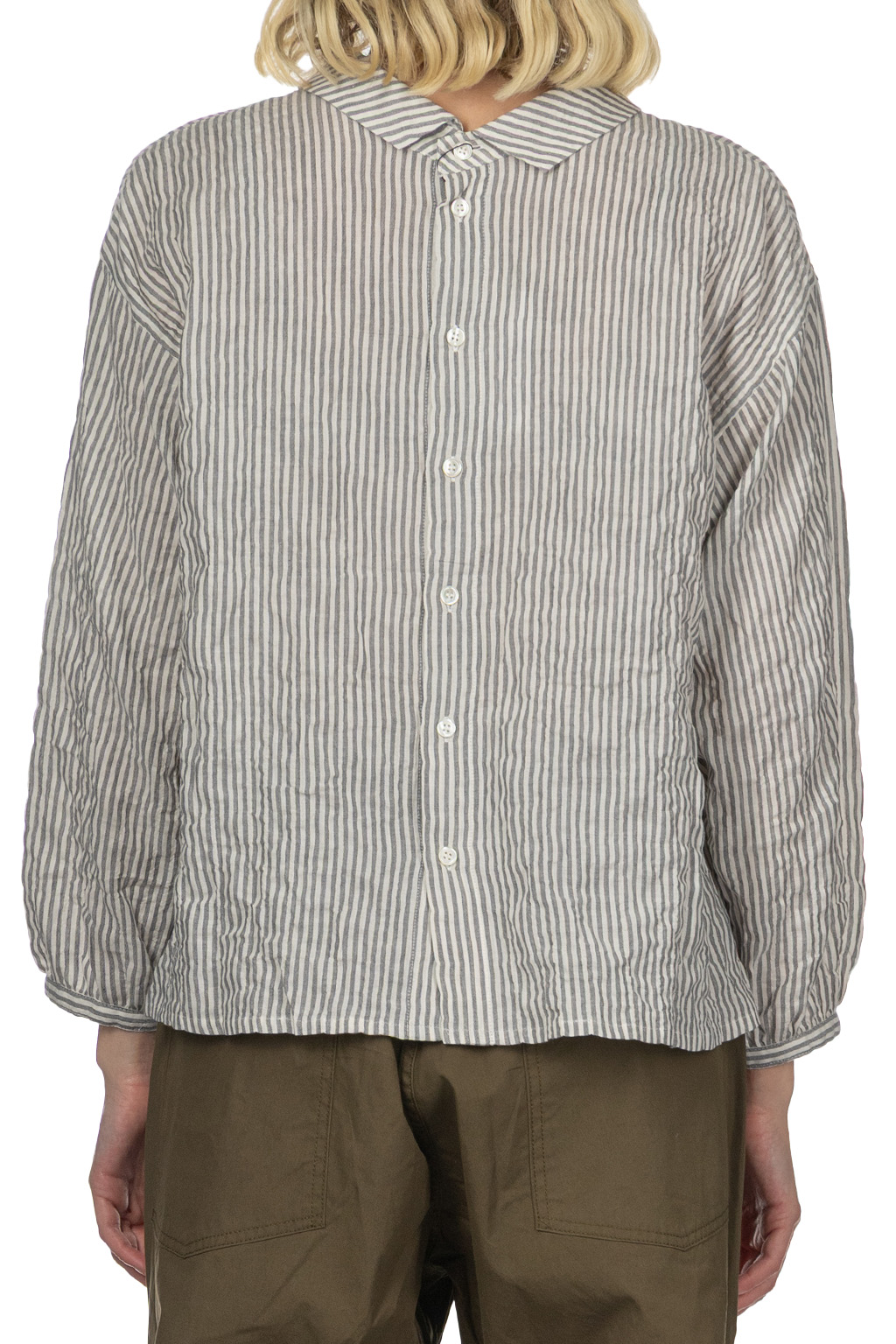 Nachukara - Herringbone Layered Collar 2 Way Blouse