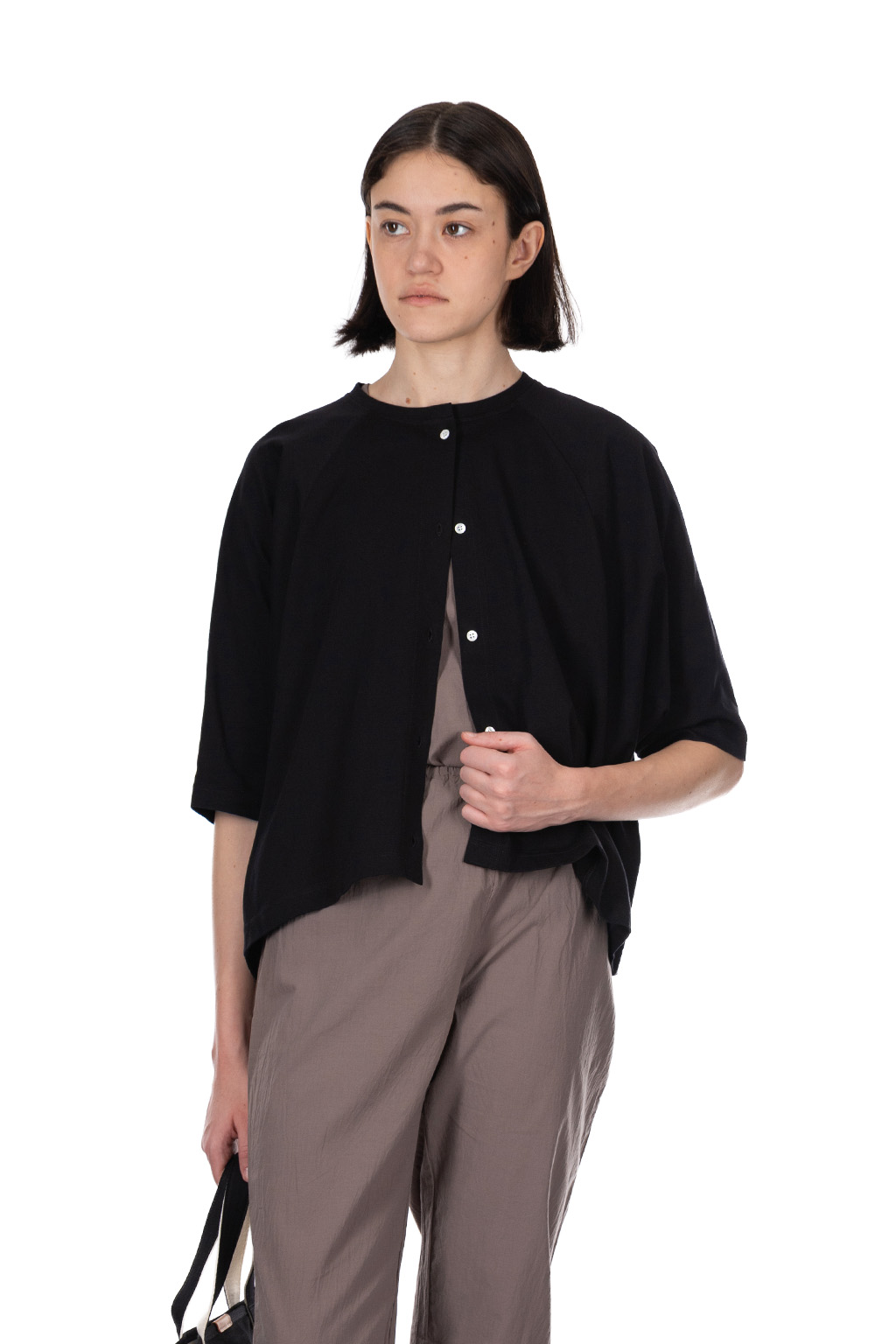 Nachukara - Jersey Dolman Cardigan - Black